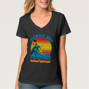 Morro Bay California Retro Throwback Surf & Beach  T-Shirt