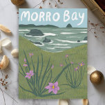 Morro Bay Central California Illustration Beach  P Postcard<br><div class="desc">Check out this super cool illustration of Morro Bay, California. Whether you are a local or just love this sweet beach town, show you're a fan with this cool postcard. And be sure to check my shop for more products and designs. You can always add your own text. Let me...</div>