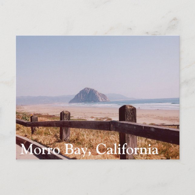 Morro Bay Morro Rock Central California Post Card (Front)