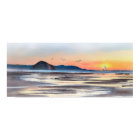 Morro Bay Sunset Sail Watercolor Canvas Print