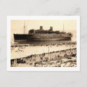 Morro Castle Ashore at Asbury Park, NJ Vintage Postcard