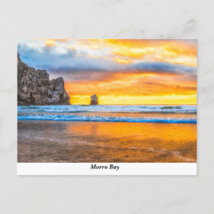 Morro Rock Beach Postcard