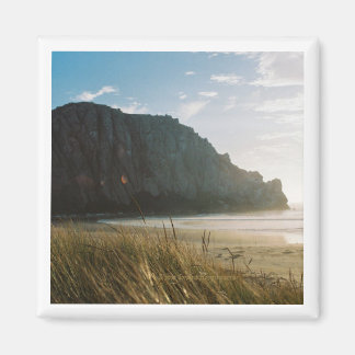 Morro Rock from the Dunes Square Magnet