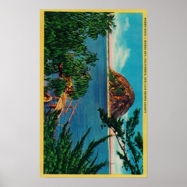 Morro Rock in San Luis Obispo County Poster (Front)