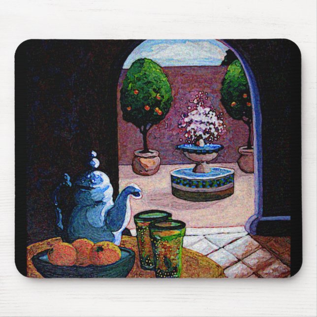 Morrocan mint tea mouse pad (Front)