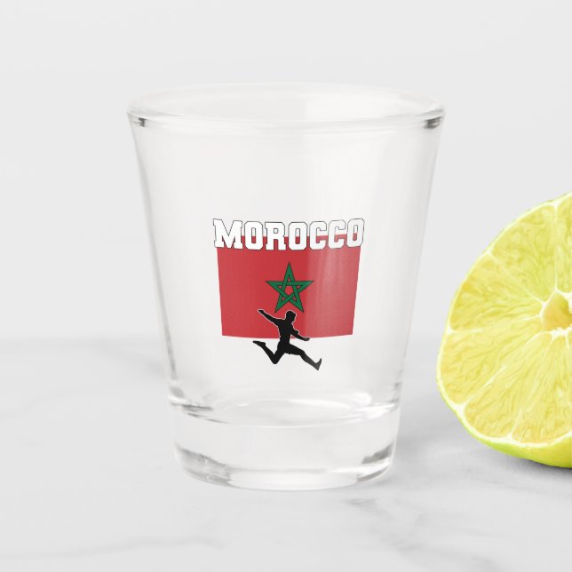 Morrocco Football Soccer National Team Shot Glass (Front)