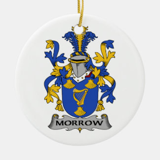 Morrow Family Crest Ceramic Tree Decoration