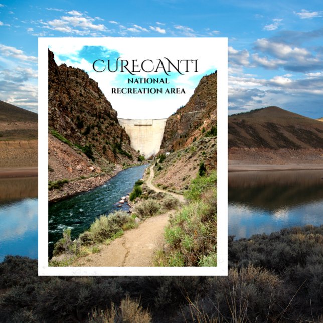 Morrow Point Dam, Curecanti NRA, Gunnison River Postcard (Creator Uploaded)