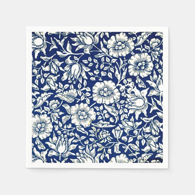 Morrs -Blue Mallow, famous pattern, Napkin (Front)