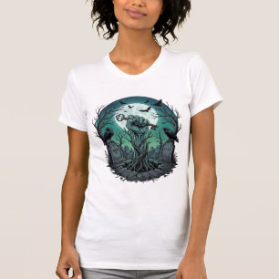 Mors Zombie Hand Skeleton Key Tombstone Ravens Hal T-Shirt