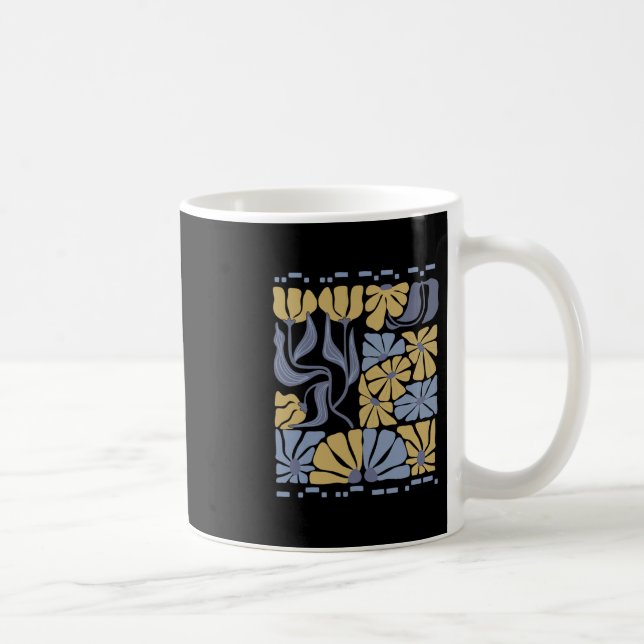 Morse Code 8647 Subtle Anti Trump 86 47 Floral Boh Coffee Mug (Right)