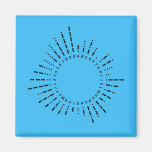 Morse Code Alphabet – Cyber Blue Tech Design Magnet