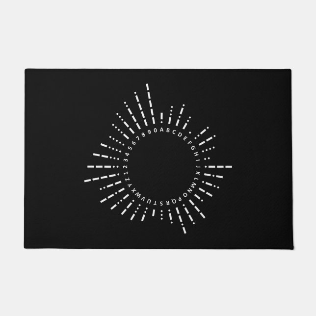 Morse Code Alphabet Doormat (Front)