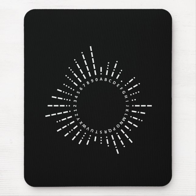 Morse Code Alphabet Mouse Pad (Front)