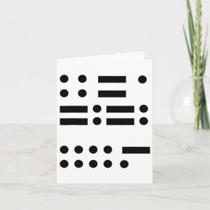 Morse Code Anti Trump 45 Feminist Resist Treason  Card