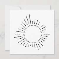 Morse Code Circle Card A–Z & 0–9 Minimalist