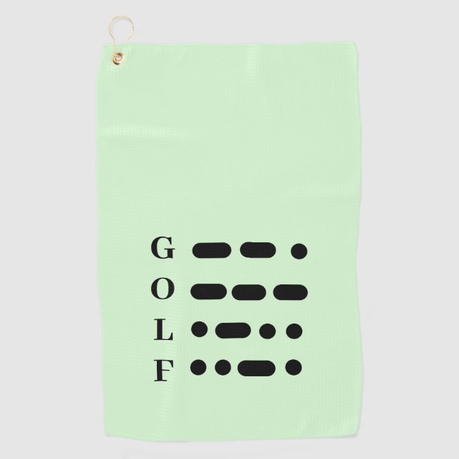 Morse Code Golf Towel (Front)