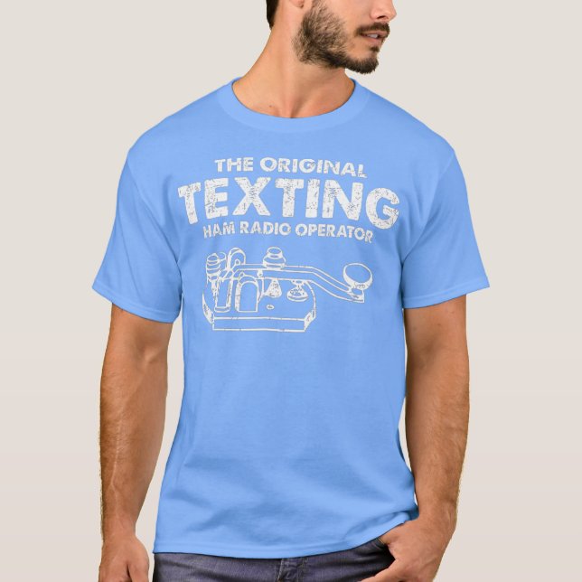 Morse Code Keyer Original Texting Ham Radio T-Shirt (Front)