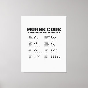 Morse Code NATO Phonetic Alphabet Canvas Print