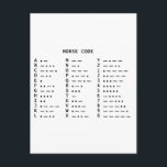 Morse Code Postcard<br><div class="desc">A study reference for Morse code</div>