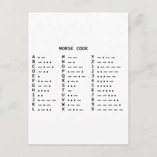 Morse Code Postcard
