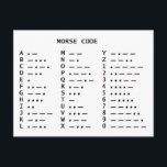 MORSE CODE POSTCARD<br><div class="desc">MORSE CODE KEY</div>