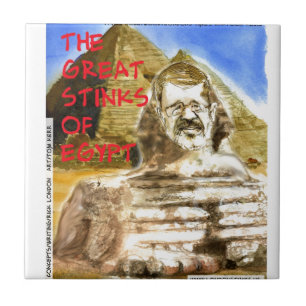 Morsi Great Stinks Of Egypt Funny Tile