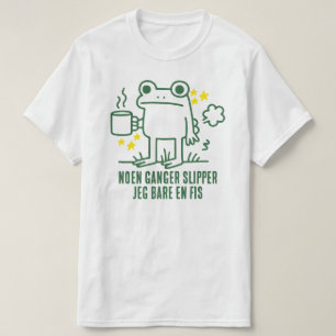 Morsom Frosk Kaffe Fis Meme T-Skjorte T-Shirt