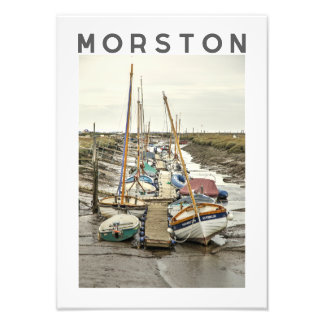 Morston Boats at Low Tide, North Norfolk Photo Print