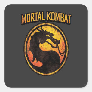 Mortal Kombat Vintage Tee — Small Fit Y2K Retro Vi Square Sticker