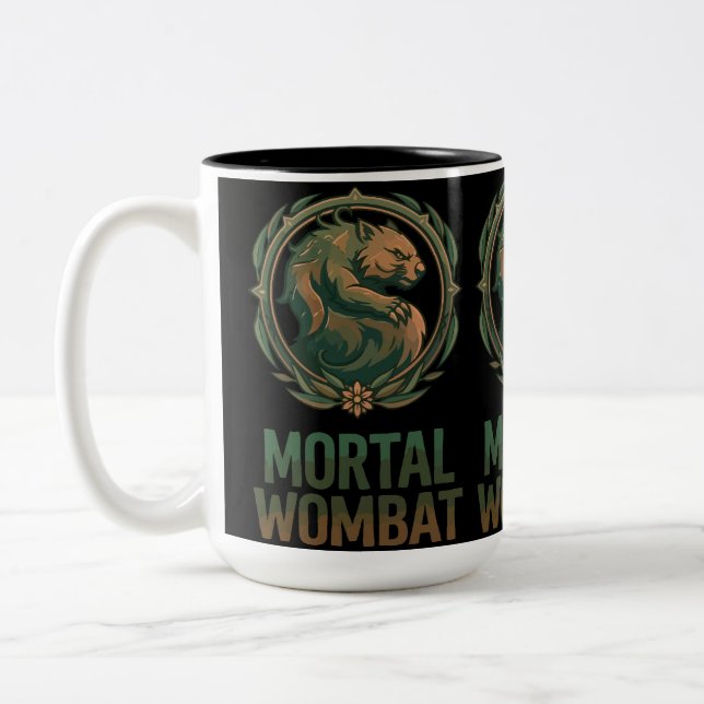 Mortal Wombat Two-Tone Coffee Mug (Left)
