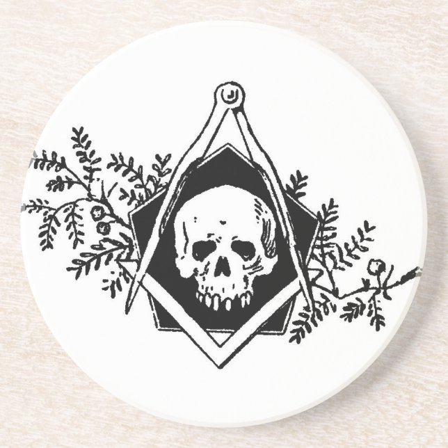 Mortality Square and Compasses Coaster (Front)