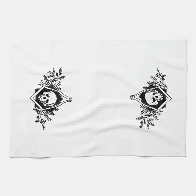 Mortality Square and Compasses Tea Towel (Horizontal)