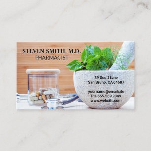 Mortar and Pestle Alternative Medicine Business Card
