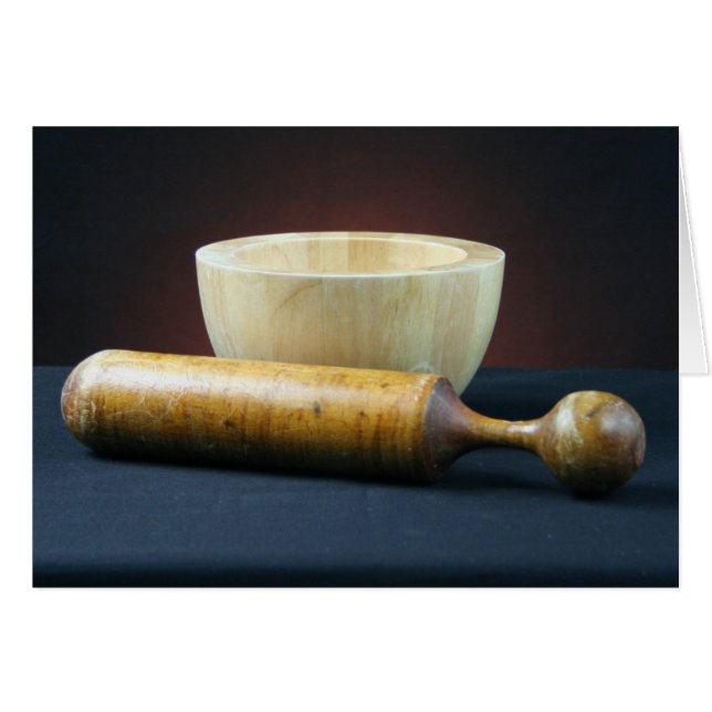 Mortar and Pestle Blank Card (Front Horizontal)