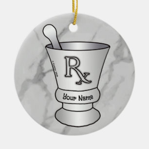 Mortar and Pestle   Ceramic Tree Decoration