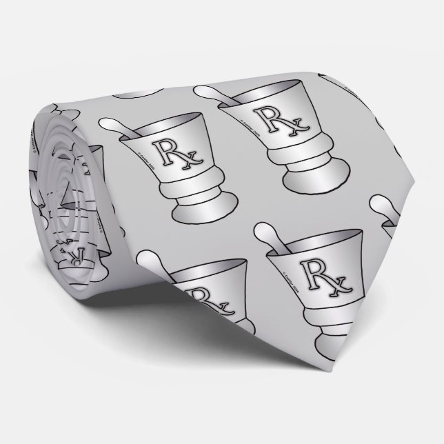 Mortar and Pestle mens tie (Rolled)