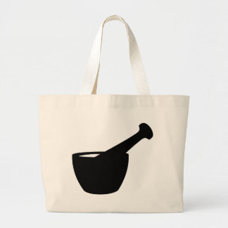 Mortar And Pestle Silhouette Pharmacist Gift Large Tote Bag