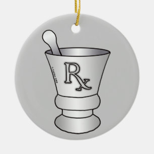 Mortar Pestle Ceramic Tree Decoration