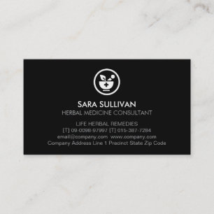 Mortar Pestle Herbal Medicine Herbs Business Card