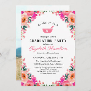 Mortar Pestle Pharmacy School Grad Party Photo Invitation