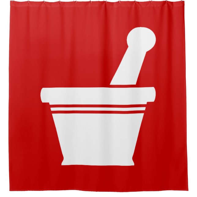 Mortar & Pestle Shower Curtain (Front)
