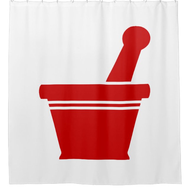 Mortar & Pestle Shower Curtain (Front)