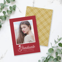 Mortarboard Script Editable Colours Photo Graduate
