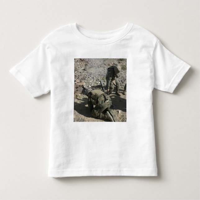 Mortarmen cover their ears and avert their eyes toddler T-Shirt (Front)