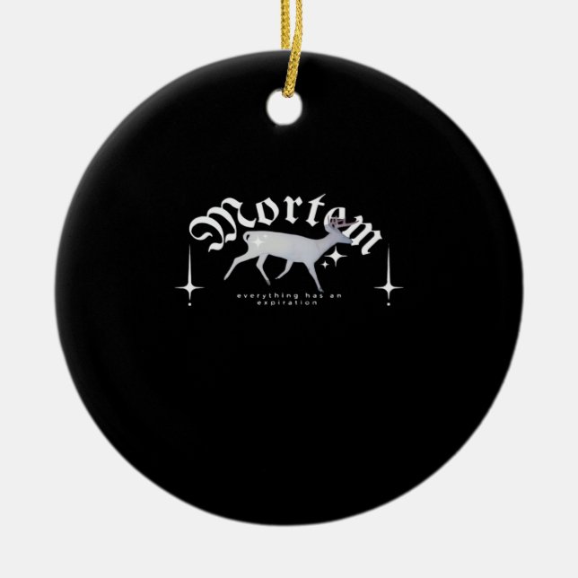 Mortem Whimsigoth Moody Art Ceramic Tree Decoration (Front)