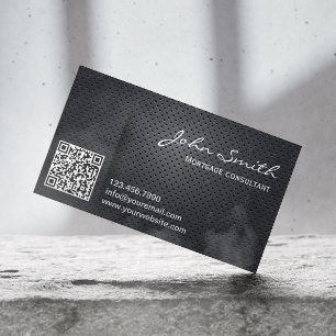 Mortgage Agent Metal QR Code Business Card