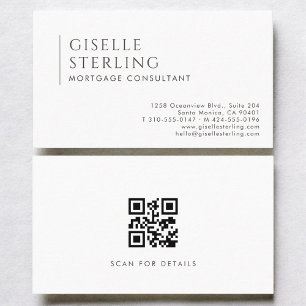 Mortgage Consultant Modern Professional QR Code Business Card