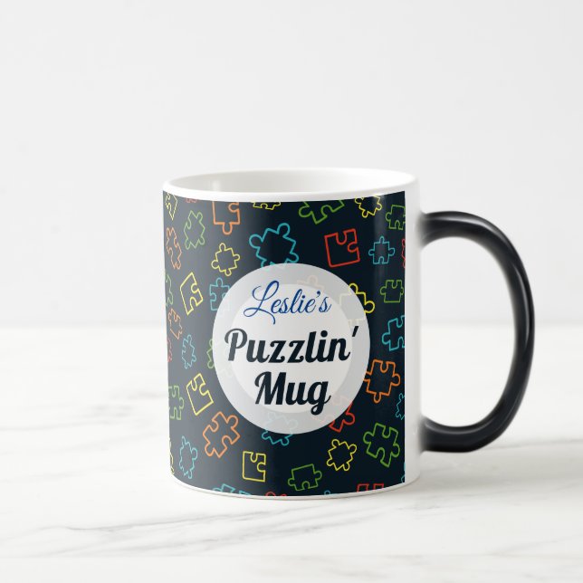 MORTHING cool fun "(name) Puzzlin' Mug", Magic Mug (Right)