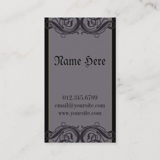 Morticia Business Card (Front)